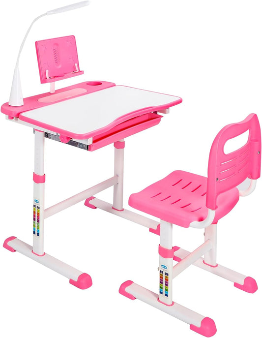 RedSwing Juego de escritorio y silla para niños, silla de mesa de estudio para