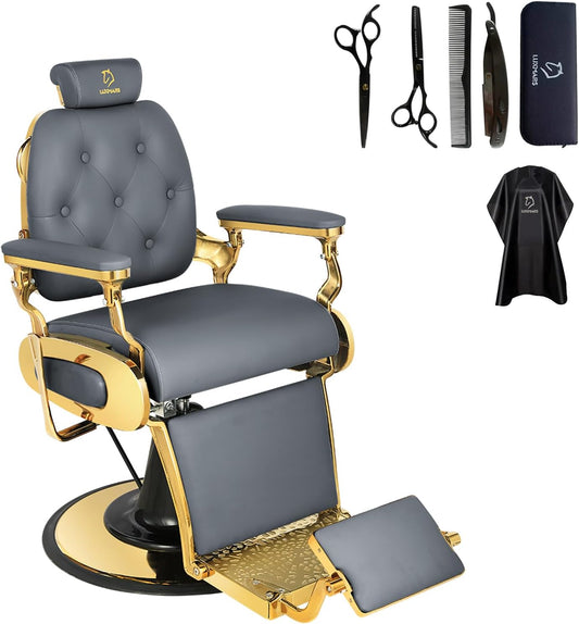 Silla de peluquería de alta resistencia, silla de tatuaje reclinable para