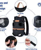 Mochila transportadora para perros y gatos, ajustable, con patas hacia afuera,