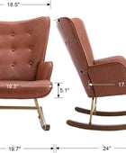 Silla mecedora de cuero para guardería moderna silla mecedora con respaldo de