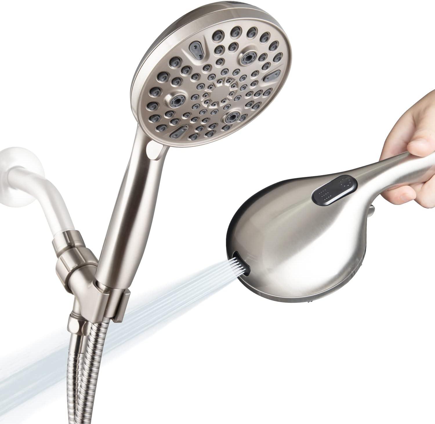 Colomore Cabezal de ducha de alta presión – Cabezal de ducha de mano con  manguera larga de 72 pulgadas – Cabezal de ducha desmontable con lavado de