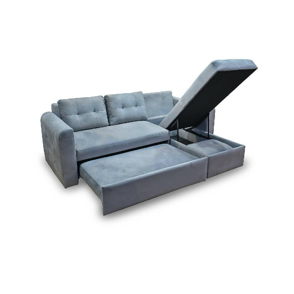 Esquinero modular habanna poliéster plata - VIRTUAL MUEBLES