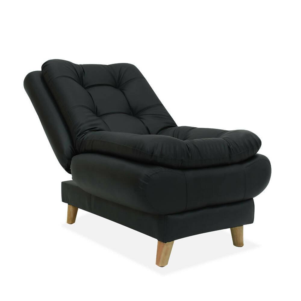 Sala Damasco mini negro sintético - VIRTUAL MUEBLES