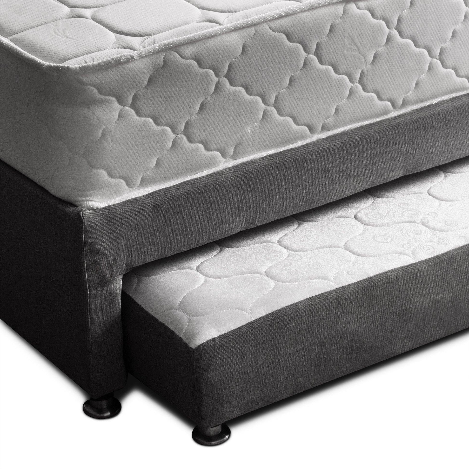 Combo cama Tarima gris + colchón 120 x 190 cm + almohada - VIRTUAL MUEBLES