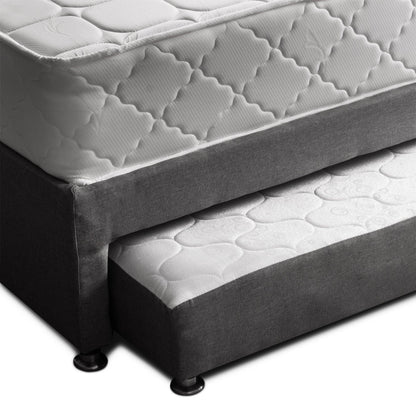 Combo cama Tarima gris + colchón 120 x 190 cm + almohada - VIRTUAL MUEBLES