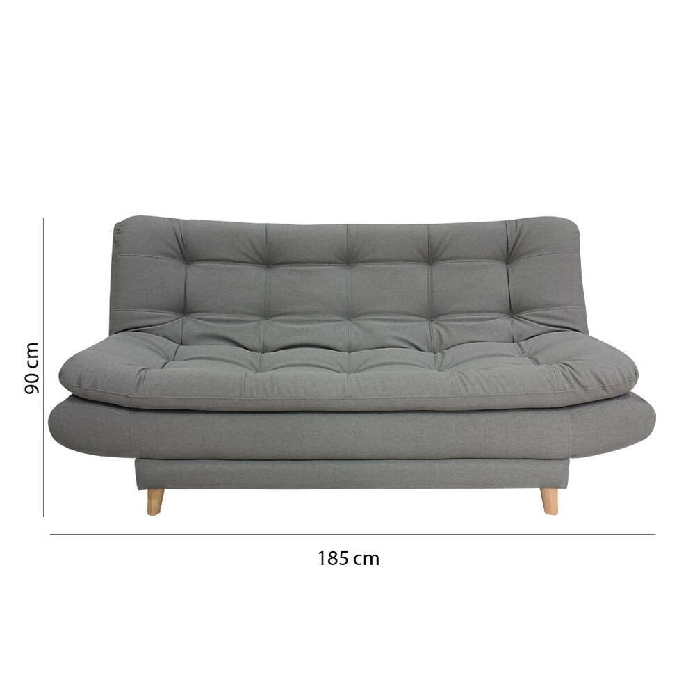 Sofá cama Damasco gris Antirasguño - VIRTUAL MUEBLES