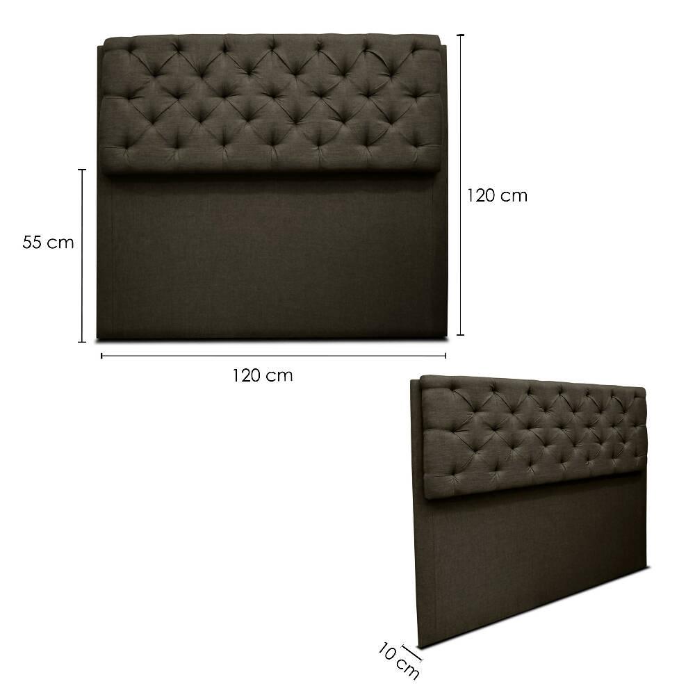 Cabecero Dreamer de piso café 120 cm - VIRTUAL MUEBLES