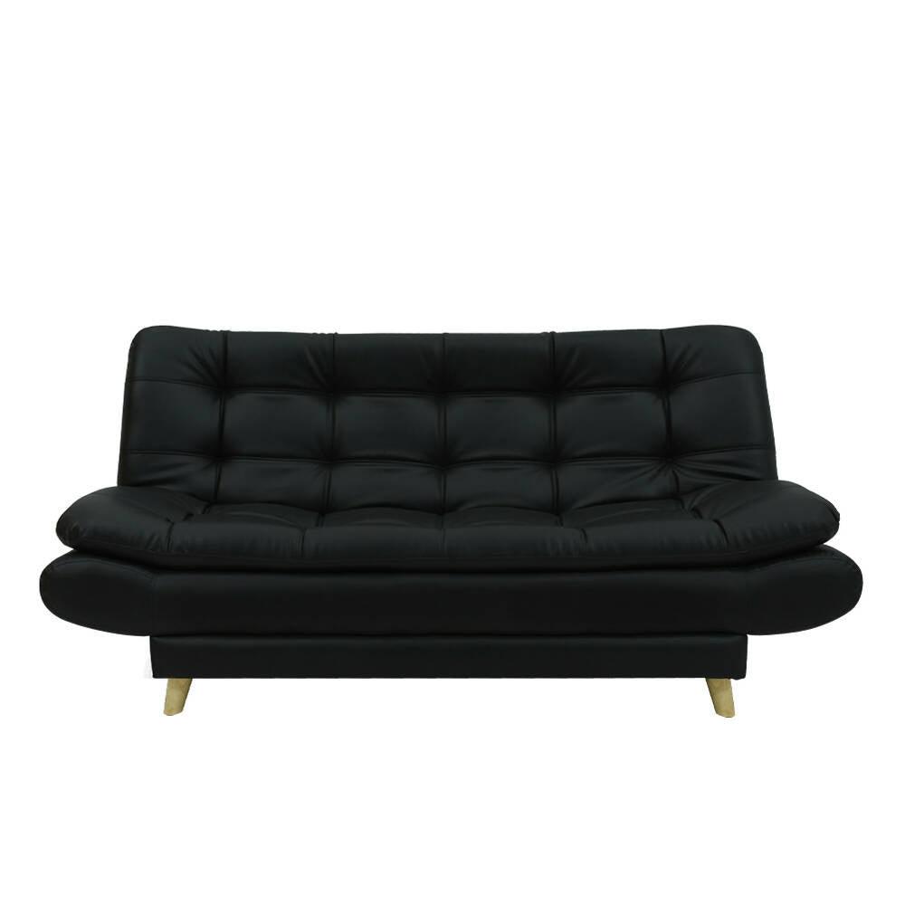 Sofá cama Damasco mini negro lino - VIRTUAL MUEBLES
