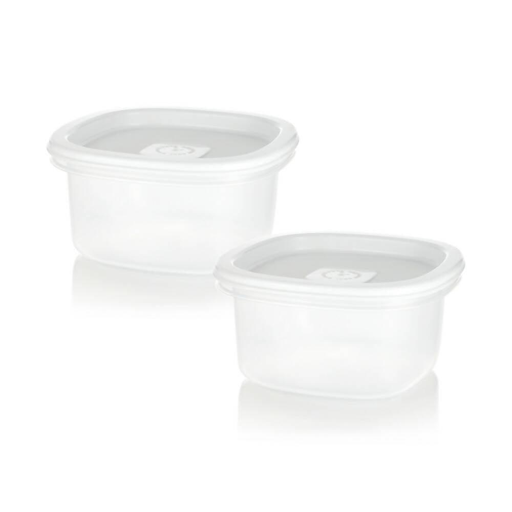 Set x 2 Recipiente Plus Cuadrado 0.7L Blanco-Congelacion - VIRTUAL MUEBLES