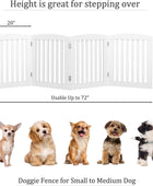 Puerta plegable extra ancha de madera para mascotas y perros, cerca de 4