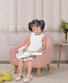 Sofá para niños, sofá tapizado de terciopelo, sofá para niños grandes con patas