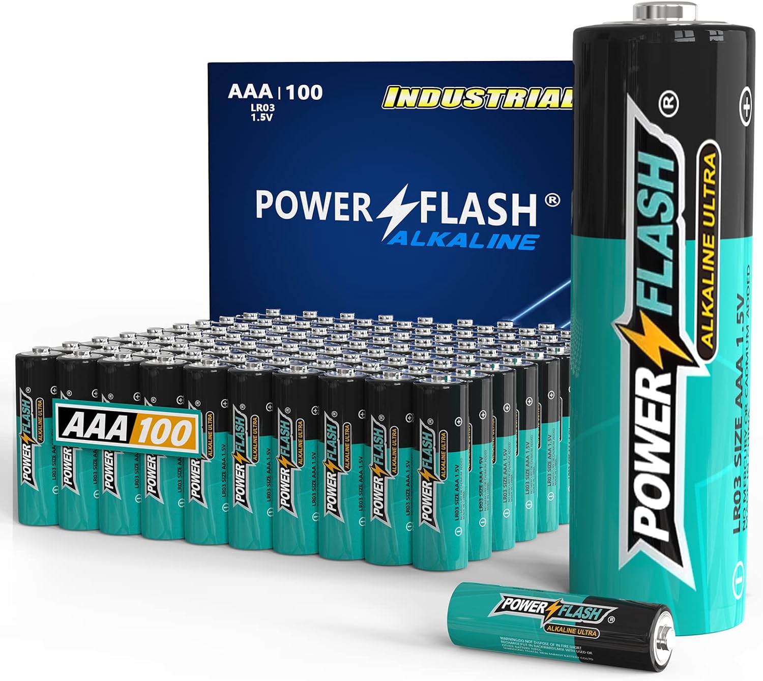 Baterías AAA con fecha fresca, paquete industrial de 100 unidades, bat -  VIRTUAL MUEBLES