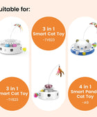 Cat Toys Juguete electrónico interactivo inteligente 3 en 1, mariposa, pluma