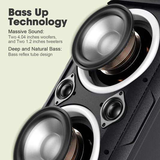 Altavoces Bluetooth de 80 W ruidosos graves súper ricos sonido enorme de 105 dB