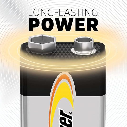Baterías alcalinas de 9 voltios (paquete de 8), baterías alcalinas de 9 V de