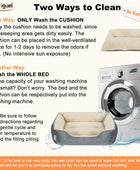 Camas lavables para gatos de interior con cojín extraíble reversible, fácil de