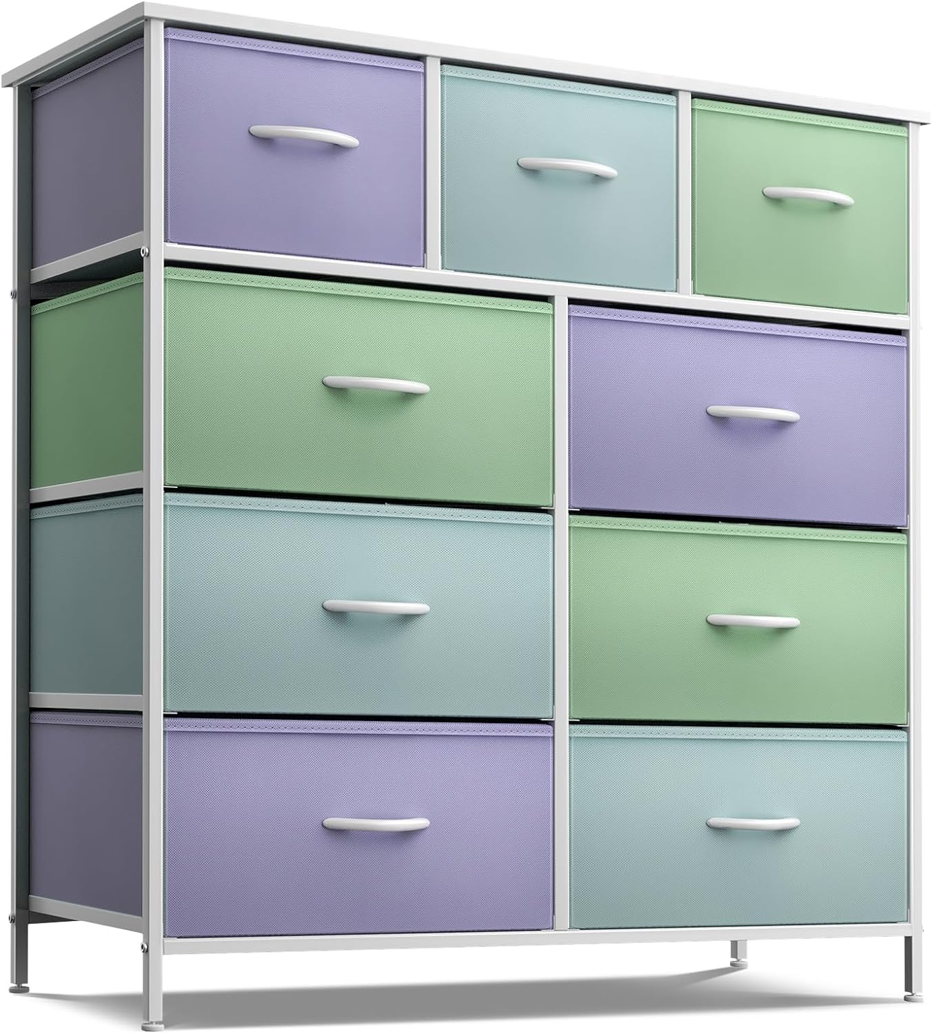 Sorbus Cómoda con 8 cajones - Mueble para almacenar ropa para niño, para  dormitorio, pasillo, clóset, oficina – Marco de acero, parte superior de