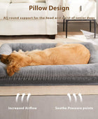 Camas para perros grandes, cama lavable con lados, camas ortopédicas de tamaño