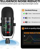 Micrófono USB para PC PC PS4 condensador cardioide ASMR micrófono metal podcast
