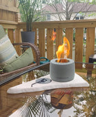 Mavalzy Tabletop Fire Pit, Mini Portable Tabletop Rubbing Alcohol Fireplace - VIRTUAL MUEBLES