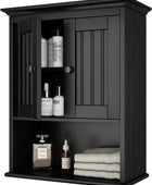 Gabinete de pared de madera para baño, botiquín de almacenamiento con puertas y - VIRTUAL MUEBLES