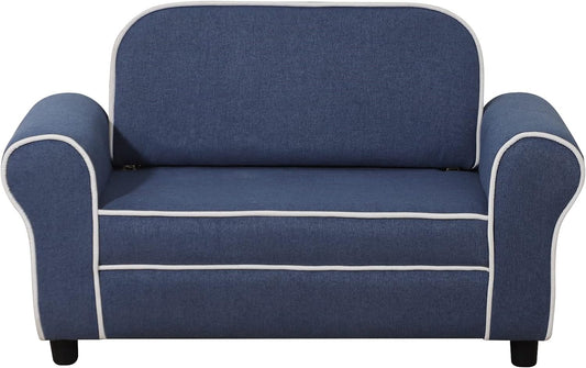 Yoonnie room Silla de sofá para niños, sofá tapizado de tela de lino de 2