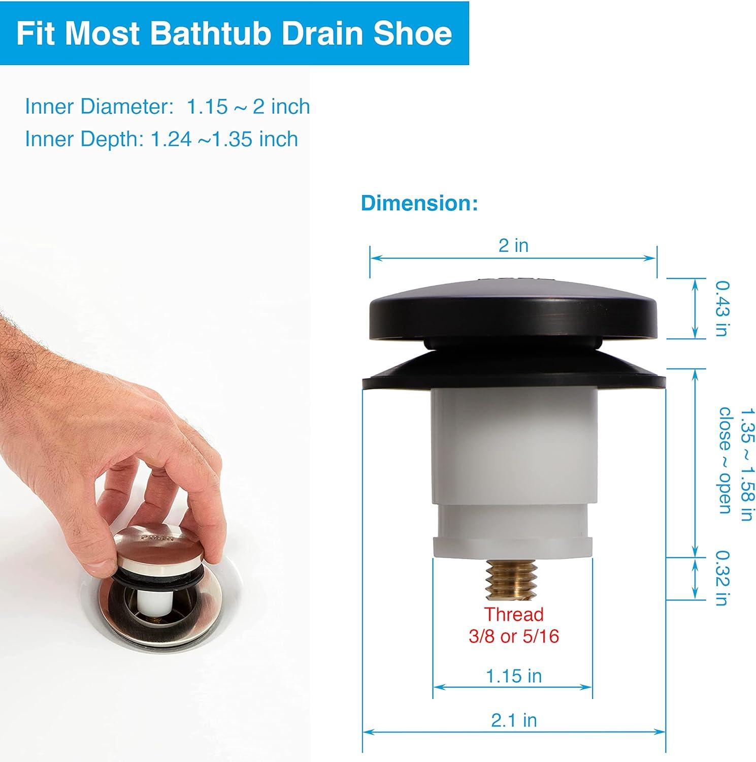 Tapón universal para bañera con atrapa pelos de drenaje, tapón de bañera  para baño, tapón de bañera antiobstrucción con filtración de doble capa
