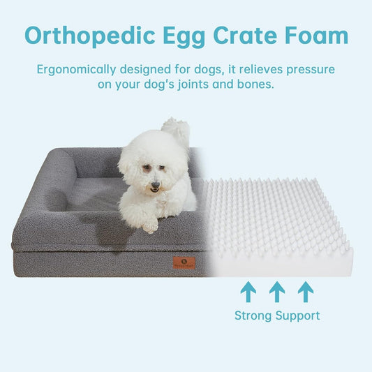 Cama ortopédica para perros extra grandes, cama ortopédica de espuma