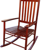 Mecedora de madera, sillas mecedoras de patio de gran tamaño, resistente a la