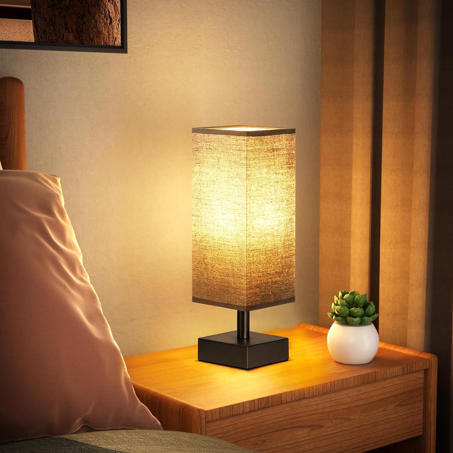 Lámpara de mesa lámpara de noche para dormitorio creativa de lujo