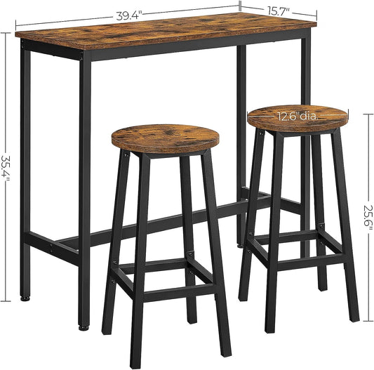 Juego de mesa y sillas de bar, mesa de bar de cocina con taburetes de bar,
