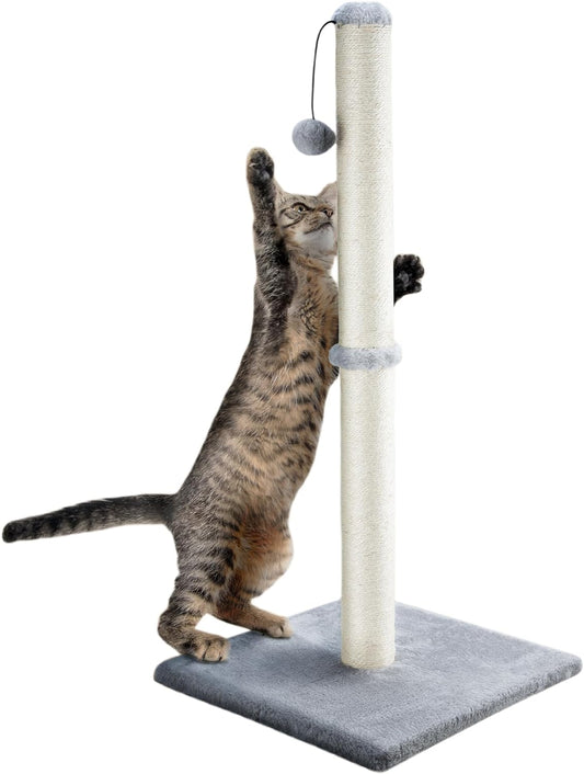 Poste rascador de gato de 34 pulgadas de alto para gatos de interior, rascador