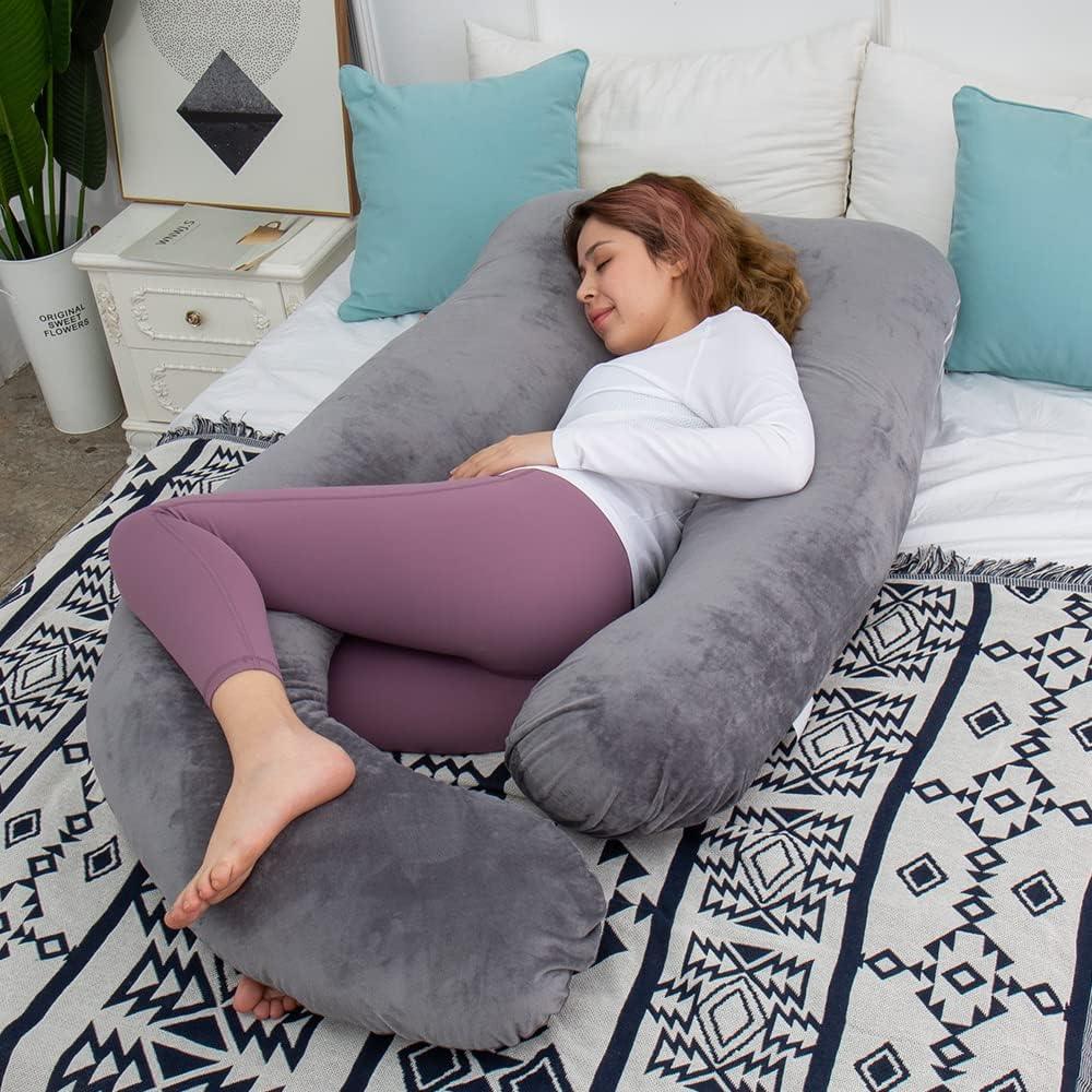 Almohada de embarazo de 60 pulgadas para dormir almohada corporal extra grande - VIRTUAL MUEBLES