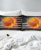 Funda de edredón de baloncesto, juego de ropa de cama de camuflaje tamaño