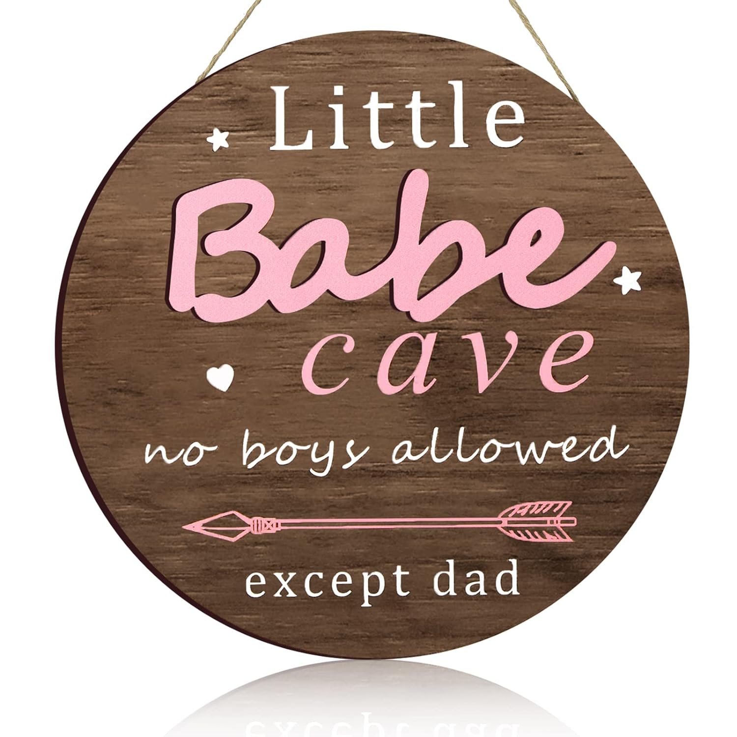 Letrero de madera para puerta de cueva de bebé niña, decoración de guardería