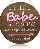 Letrero de madera para puerta de cueva de bebé niña, decoración de guardería