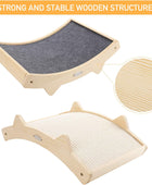 Rascador para gatos, sisal tejido + tela para alfombra, rascador duradero de