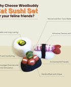 Juguete para gatos Juguete de sushi para gatos, 8 piezas, juguete de lana para