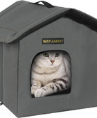 Casa para gatos al aire libre, resistente a la intemperie y aislada, con