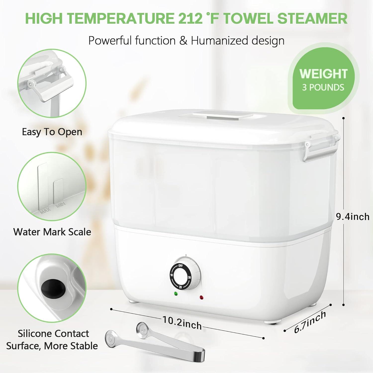 Vaporizador de toallas de 5 L, calentador de toallas blanco duradero, cuadrado - VIRTUAL MUEBLES
