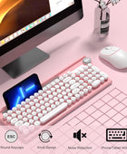 Combo de teclado y mouse inalámbricos estilo máquina de escribir, bonito