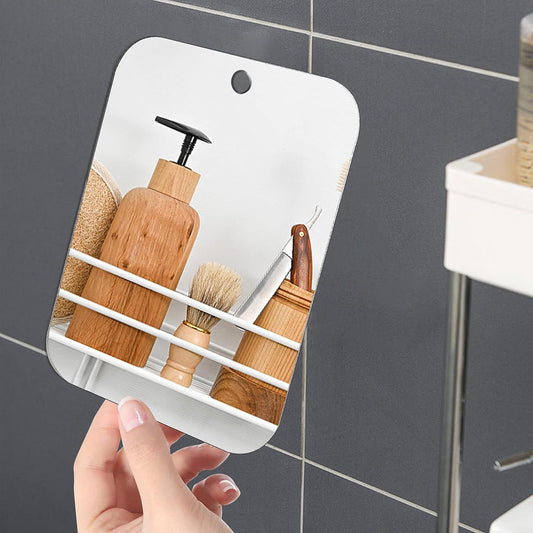 Paquete de 2 espejos de ducha sin niebla para afeitar espejo mediano de 8 x 6 - VIRTUAL MUEBLES