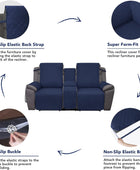 Funda de sofá reclinable reversible resistente al agua para sillón reclinable