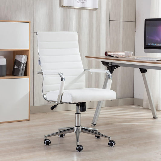 Okeysen Silla de escritorio de oficina, ergonómica, moderna, con respaldo alto,