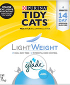 Tidy Cats Arena aglutinante para múltiples gatos de bajo polvo, ligera Glade