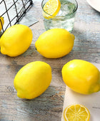 BigOtters Limones artificiales, 3.7 x 2.5 pulgadas, tamaño grande, de plástico - VIRTUAL MUEBLES