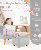 Sofá para niños con otomana silla para niños pequeños con reposapiés superficie