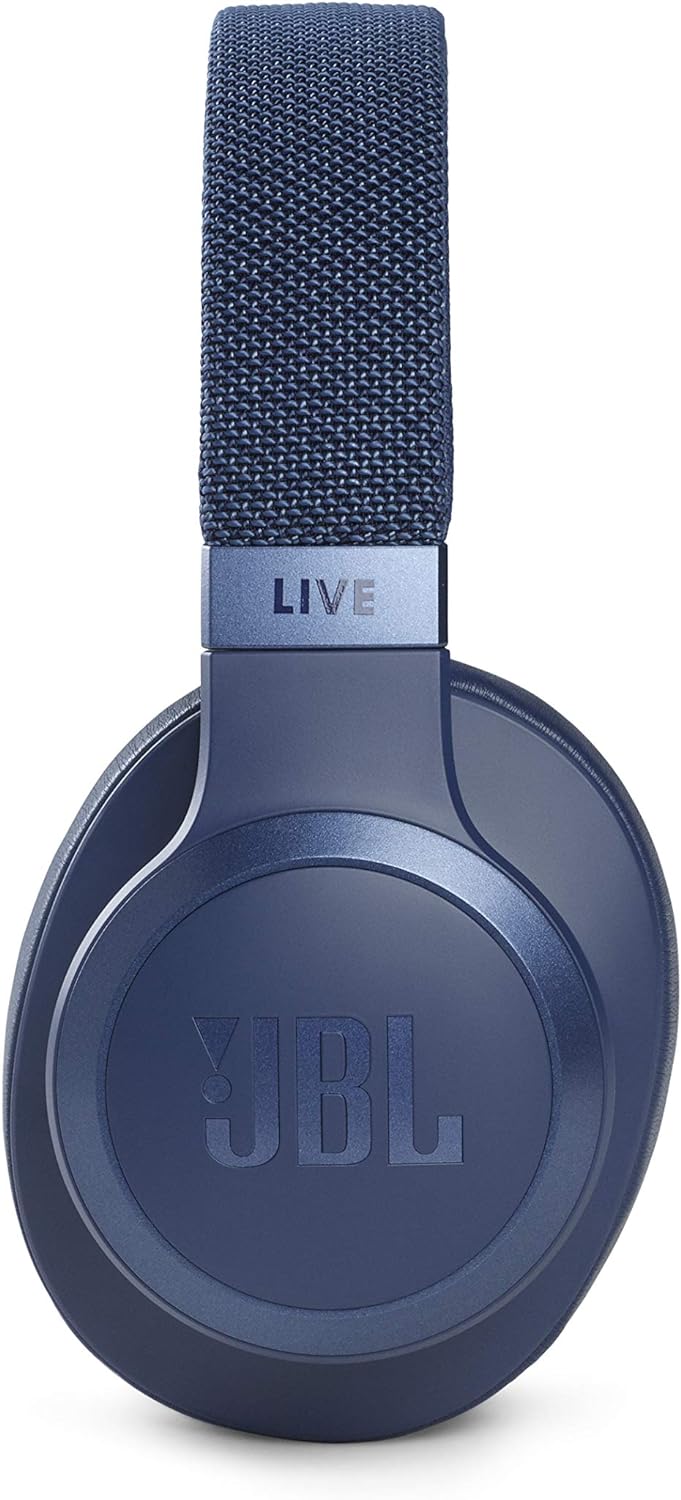  JBL Live 660NC - Auriculares inalámbricos con cancelación de  ruido sobre la oreja con batería de larga duración y asistente de voz,  color azul, mediano : Electrónica