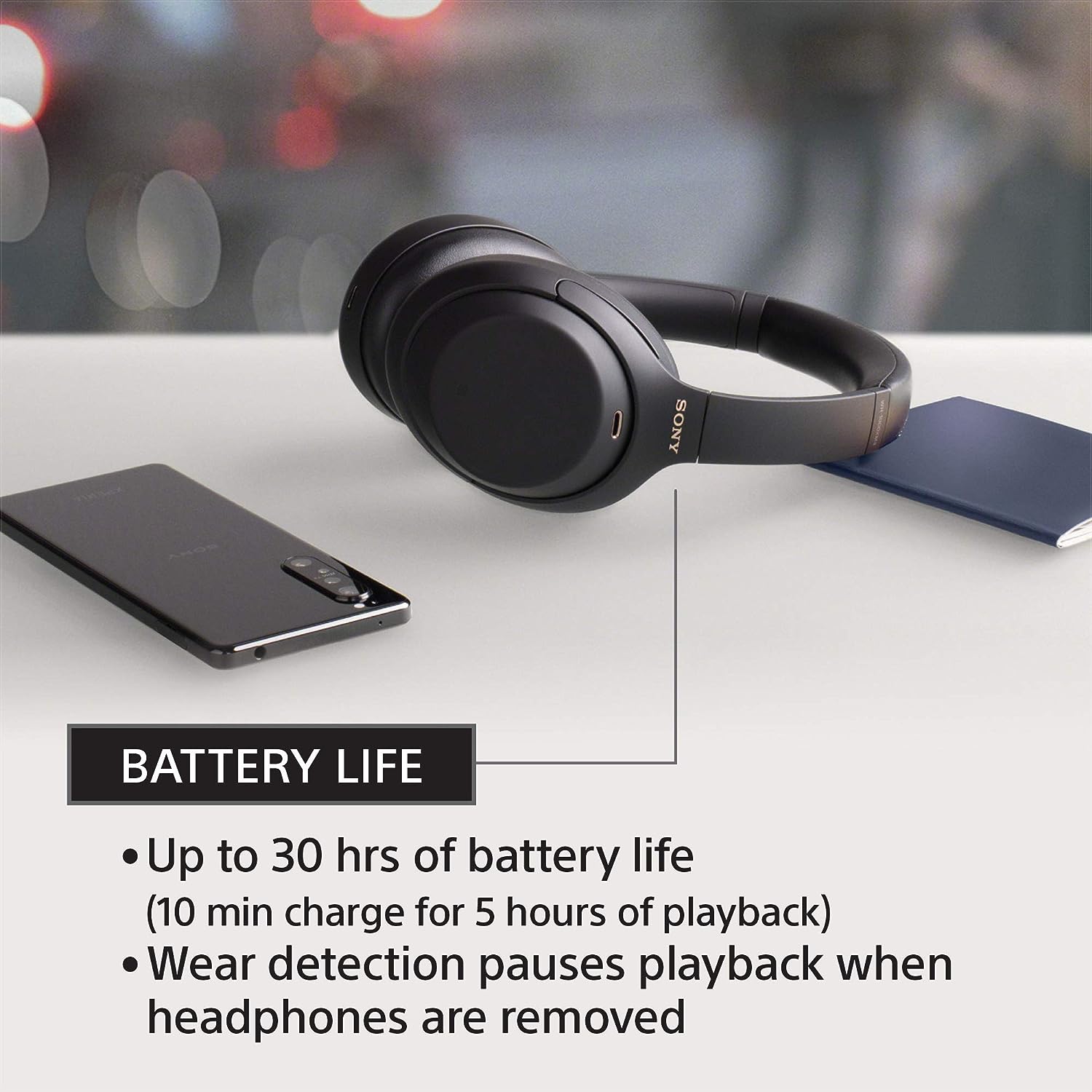  Sony WF-1000XM4 - Auriculares inalámbricos con cancelación de  ruido, color negro : Electrónica