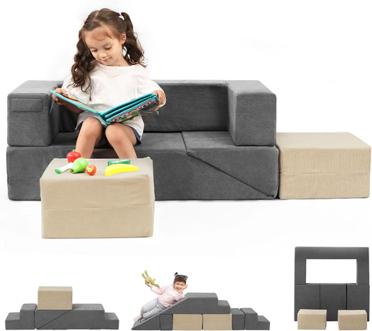 Sofá modular de juego para niños, sofá convertible para escalar, muebles